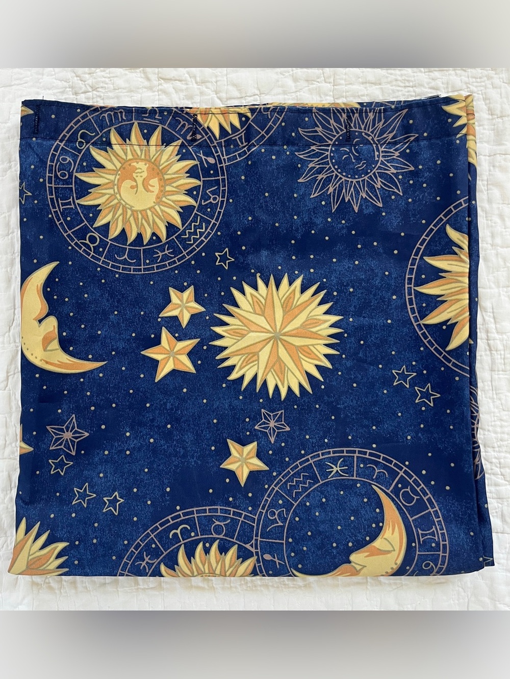 Vtg 90s Target Celestial Shower Curtain Blue Gold Sun Moon Star Y2K Whimsigoth